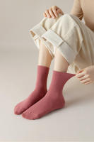Calcetines Para Mujer Algodón Color Sólido Otoño Primavera Transpirables Suaves Pack De 3 Pares Calcetines Casuales - details 6