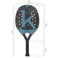 Aktive - Set palas playa 3 piezas, 2 palas con diseño perforado y mango antideslizante, incluye pelota y bolsa de red para transporte, ideal para jugar en la playa o parque al aire libre, juego de raquetas de plástico - details 3
