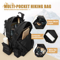 Mochila Táctica De 50L Para Hombres Mochila De Supervivencia Al Aire Libre Con Sistema Molle Bolsa Removible De Caza Mochila De Asalto 3P EDC - details 0