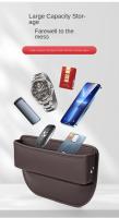 Organizador De Espacio Para Asiento Del Coche Peugeot 2008 3008 5008 2011-2024 Caja De Almacenamiento Con Porta Llaves Tarjeta Y Teléfono Accesorios Para Coche Material PU Cuero - details 4