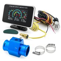 Gauge De Coche 3 En 1 LCD Medidor De Temperatura Del Agua Medidor De Presión Del Aceite Y Voltímetro Adecuado Para Coches Y Barcos Con Adaptador Sensor De Temperatura - details 1