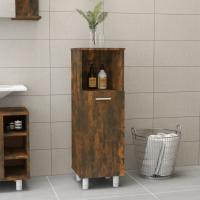 vidaXL Armario de baño madera contrachapada roble marrón 30x30x95 cm en color Marrón roble/Roble artisan/Blanco brillante y más | almacenamiento funcional diseño moderno para baño dormitorio sala - details 4