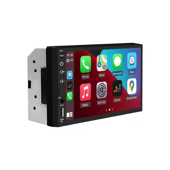 Reproductor Multimedia Para Coche 2Din 7 Pulgadas Pantalla HD Táctil Carplay Android Auto Radio RAIDO USB Bluetooth Cámara Rearmada - 1