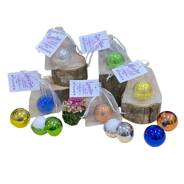 Lote de 10 Bálsamo de labios con aroma vainilla en bolsa de regalo tarjeta con mensaje de agradecimiento - regalos para invitados de boda comunion bautizo cumpleaños aniversarios regalos para mujer ideal como regalo de empresa negocio comercio celebración - 1