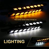 Set De Luces Diurnas LED Para Toyota Hilux Revo 2020-2021 Amarillo Y Blanco Faros Con Señal De Giro Accesorios De Coche 12V - details 2