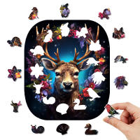 Rompecabezas 3D De Madera Personalizado Con Encanto Navideño Y Elk Misterioso Juguete Educativo Para Niños Y Adultos Regalo Familiar Interactivo - details 1