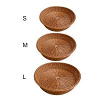 Cesta De Frutas Tejida a Mano De Imitación De Rattan Para Almacenamiento En Casa Y Cocina Tamaño round 20/25/30cm Caja De Almacenamiento Ecológica - details 0