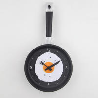 Reloj de pared ABS Huevo Frito sardén forma Silencioso funciona con Pilas Reloj de pared para dormitorio Room de estar Cocina Rose W - details 2