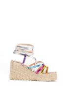 Sandalias cuñas altas con plataforma de espartos para mujer con tiras cruzadas Mynzi - details 8