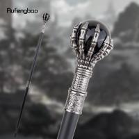 Bastón De Caminar De Vidrio Negro Con Bolilla Steampunk Moda Decorativa Para Caballero Lujo 93cm Con Punta De Goma Para Actividades Al Aire Libre - details 0