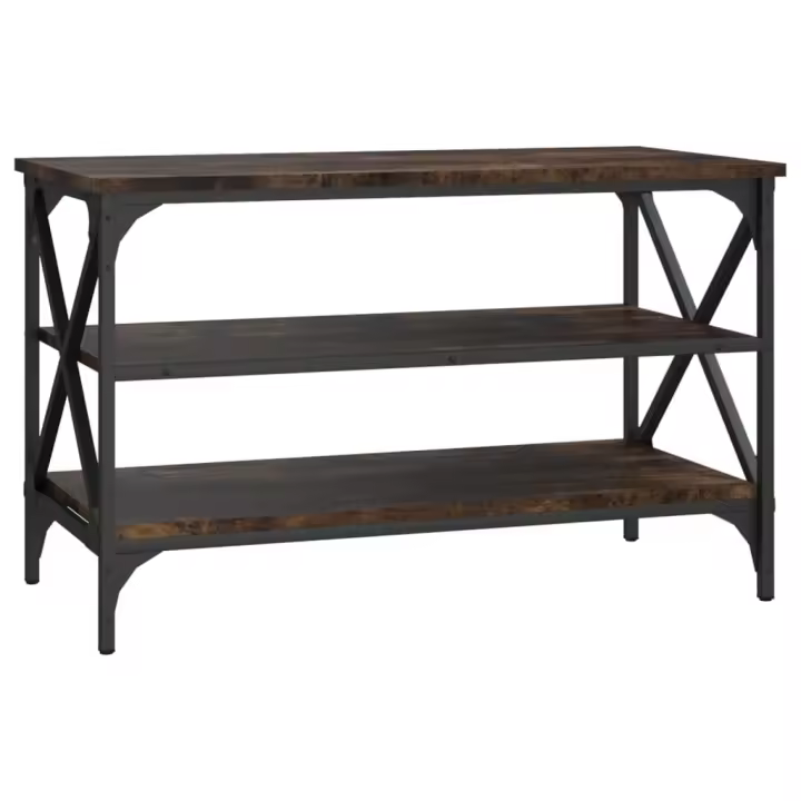 vidaXL Mueble para TV madera contrachapada 80x40x50 cm Negro, Roble Sonoma, Roble ahumado Mesa de sofá Mesa de Entrada para Salón Consola de Entrada Mueble Recibidor Mesita Mesa auxiliar Salon - 1