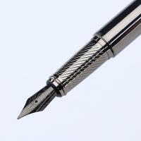 Bolígrafo De Negocios De Alta Gama Plata Gris Tamaño Medio 0.5mm Punta Lridium Metal Para Escuela Oficina Escribir Diario - details 3