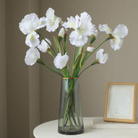 Rama De Iris Artificial Con 3 Cabezas Flores Silken Para Decoración De Mesa De Fiesta Decoración De Hogar Para Bodas Y Aniversarios - details 1