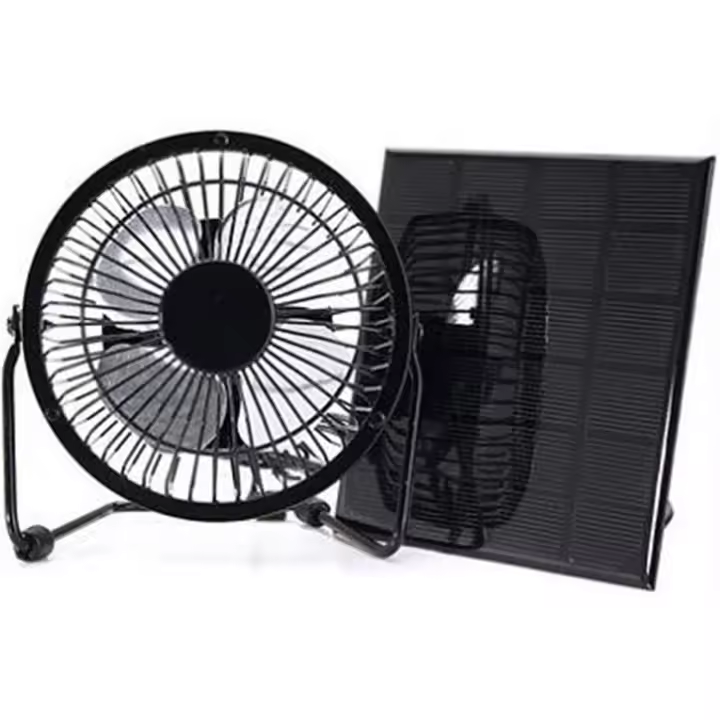 Ventilador con panel solar, 3 W, 6 V, ventilador de refrigeración con panel solar - 1