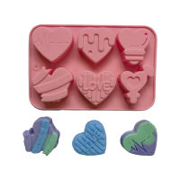 Molde De Silicona Para Chocolate Y Pasteles En Forma De Corazón Multicavity Regalo Para Hornear Y Hacer Candles Tamaño Pequeño - details 13