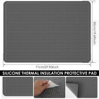 Alfombrilla De Secado De Platos De Silicona Resistente Al Calor Para Encimera De Cocina Frigorífico O Protector De Placa De Cocina Moderno Ecológico - details 5
