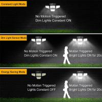 Luces Solares Exteriores Con Sensor De Movimiento 4 Cabezas Luz De Pared Remota Impermeable Para Iluminación De Callejeras Patio Jardín Garage - details 25