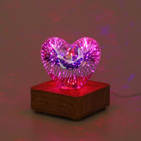 Luz Nocturna LED Proyección 3D De Ondas De Choque De Osos Con Colorido USB Decoración Atmosfera Ajustable Para Habitación Decorativo De Vidrio - details 25