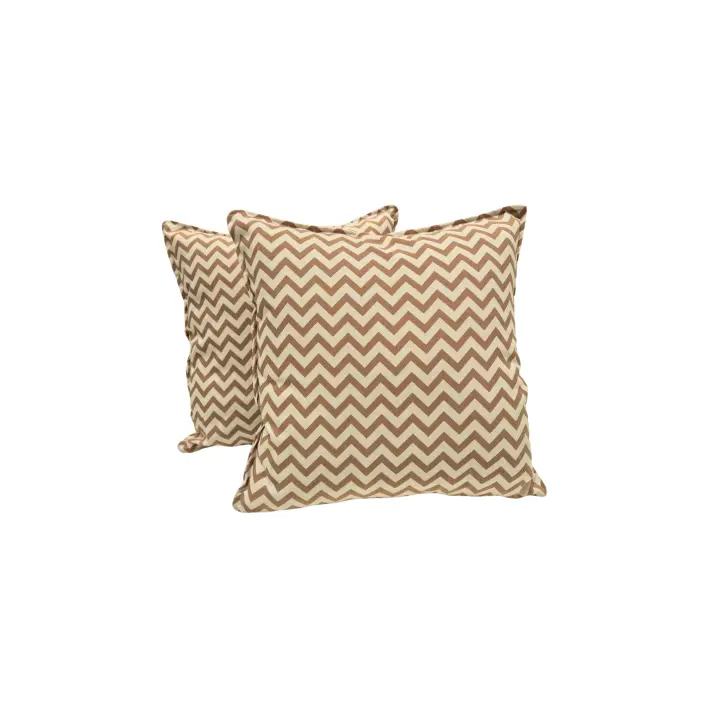 Pack 2 Cojines 45x45 desenfundable y lavable. Modelo Espiga beige - 1