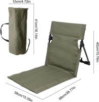 15.37*15.35*26.77 in Sillón plegable para jardín y playa al aire libre, silla plegable portátil, silla de césped con tapete para el suelo, silla para acampar con cojín suave y respaldo - details 0