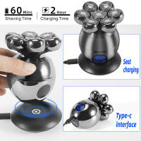 Kit De Aseo Para Hombres Cepillo Eléctrico Recargable Trimmer De Barba Y Cabello Mostrador LCD Cincel De Acero Inoxidable - details 1