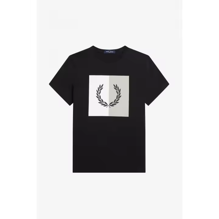 Fred Perry Laurel Wreath Graphic T-Shirt Black - 1