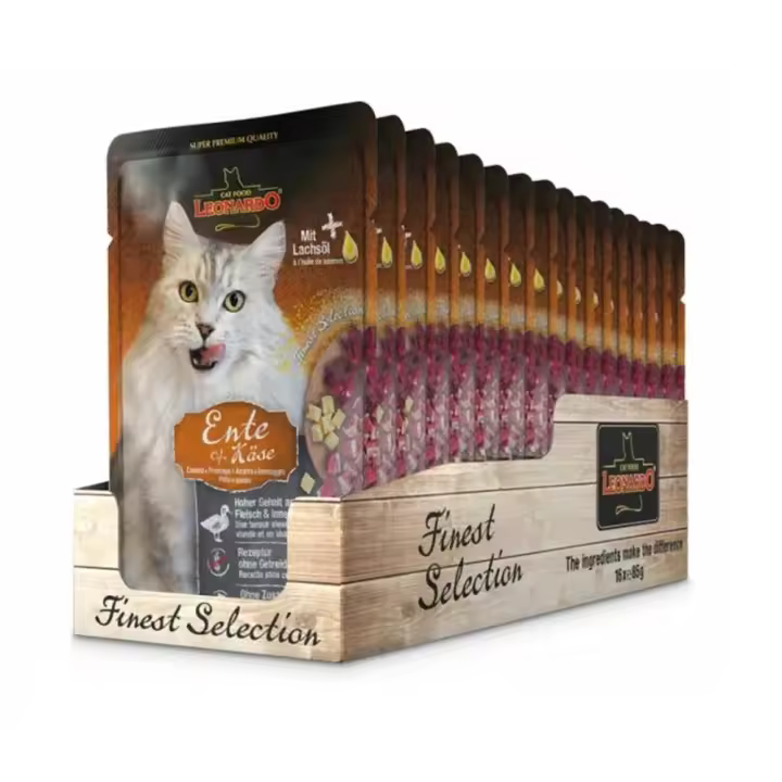 Leonardo Menú Finest Selection Pato & Queso - 16 Sobres de 85gr - 1