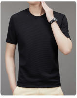 Camiseta De Hombre De Seda De Hielo Bambú Para Verano High End Base Superior Ropa Casual Transpirable Y De Secado Rápido - details 8