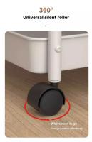 Carro De Almacenamiento Móvil Con Ruedas Organizador De Cocina Para Snacks En El Dormitorio Y Sala De Estar Estante Multicapa De Plástico Para El Hogar - details 9