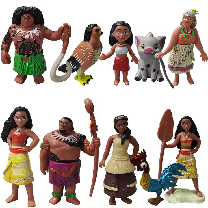 Set De Figuras De Acción Disney Moana 6/10pcs Con Demigod Maui Moana Waialiki Heihei Regalo De Cumpleaños Para Niños Modelo De Película - 1