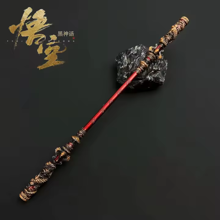 Figura De Acción Negra De Wukong Jin Gu Bang 22cm 2024 Figura Móvil De Simi Monje Con Arma Juguetes Para Niños Regalo De Cumpleaños - 1