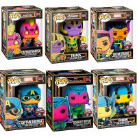 Funko PAck 6 Funkos Capìtan AMerica Thor  Doctor Strange Thanos Capitana Marvel Wanda Black Light Blacklight VEngadores Avengers CAptain  Funko Pop Vinyl - details 0