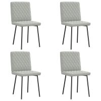 vidaXL Sillas de comedor 4 unidades terciopelo en color Marrón/Azul/Rosa y más | cómodas modernas ergonómicas para comedor cocina salón hogar - details 6