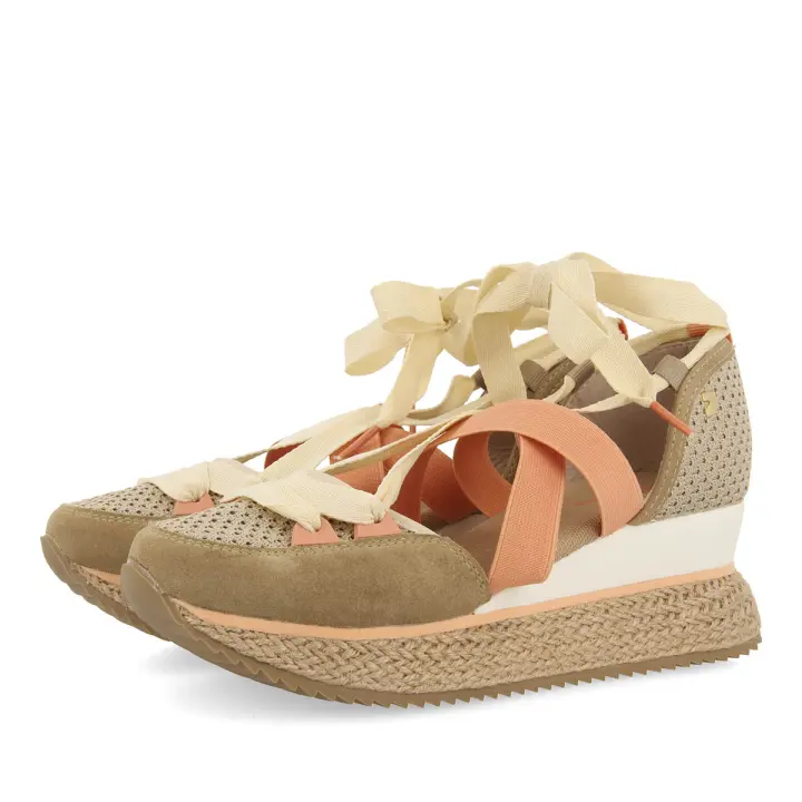 Gioseppo Zapatilla Abiertos Beige Cuña Mujer Totnes - Cómodos y Elegantes - 1