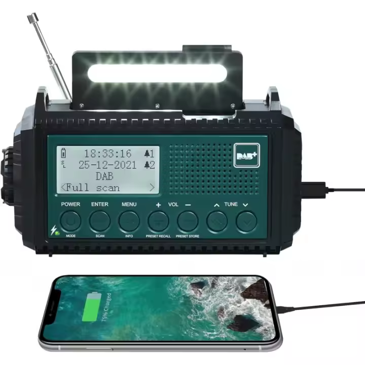 Universal Radio Portátil Solar - 30 Emisoras - Carga Solar - Luz Fuerte - 1