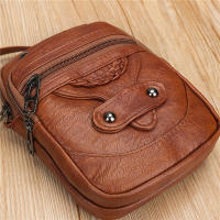 Bolso Pequeño De Cuero Suave Multifuncional Para Mujer Estilo Vintage Bolso Cruzado Monedero Teléfono Móvil Bolso De Mano - details 4