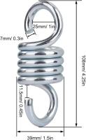 Acero galvanizado hamaca primavera gancho carga máxima 500kg para jardín porche columpio silla colgante 2 unidades - details 0