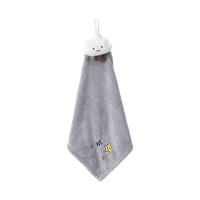 Toalla Cuadrada De Fleece Para Niños Coral Suave Y Gruesa Absorbente De Agua Con Dibujos Animados Colgante Para El Hogar - details 1