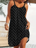 Vestido De Verano Para Mujer Sin Mangas Estampado Casual Longitud De Rodilla Vestido De Playa Ropa De Mujer Polyester Spandex - details 9