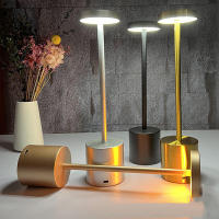 Lámpara De Mesa Clásica De Metal Recargable Por USB Luz Nocturna Sin Ajuste De Intensidad Táctil Decoración Para Hotel Y Bar 3 Niveles De Iluminación Para El Hogar - details 6