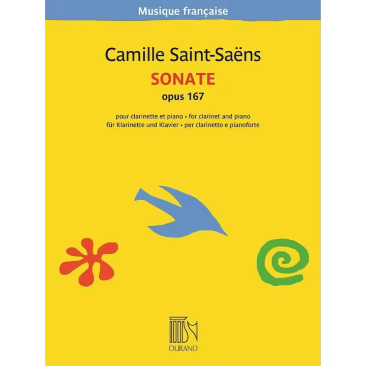 SAINT SAENS C.-Sonata Op.167 para Clarinete Sib y Piano - 1