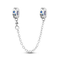 Nueva Cadena De Seguridad De Mariposa Margarita Con Perla De Plata 925 Para Mujeres Joyería De Bricolaje DIY Regalo Charm - details 8