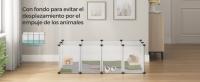 SONGMICS Valla para Mascotas, Parque para Cobayas con Suelo, Recinto Interior de Plástico Transparente para Hámsters, Conejos, Erizos, para Animales Pequeños, 145 x 72 x 57 cm, Blanco - details 0