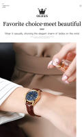 Reloj De Cuarzo Clásico Para Hombre OLEVS Con Correa De Cuero Marrón Y Fechador Resistente Al Agua Dial Digital Estilo De Negocios - details 16
