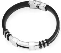 Pulsera ajustable para hombre, pulsera de silicona, pulsera de Maple inoxidable - details 3