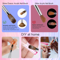 Cepillo De Uñas Kolinsky Sable 100% Para Acrílico Y Gel UV Cepillo De Dibujar Y Polvo Líquido Para Uñas Herramienta De Manicura - details 4