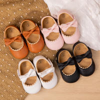 Zapatos De Bebé Niña Princesa Vestido PU Suela De Goma Antideslizante Nudo Mariposa Infantil Cuna Primeros Pasos Niña Recién Nacida - details 1