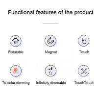 Lámpara De Escritorio LED Recargable Con Imán Y Control Remoto Luz Nocturna Dimmer Continuo Para Dormitorio Armario - details 1