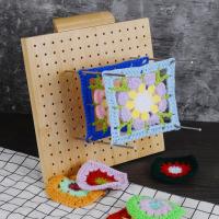 Tablero De Bloqueo De Crochet De Madera De Bambú Con Soporte Ajustable Reutilizable Para Cuadrados De Abuela - details 0