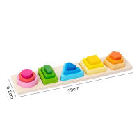 Juguetes De Madera Montessori Para Bebés Sorteo Y Pila De Formas Y Colores Juego De Enseñanza Temprana Para Niños De 1 a 6 Años - details 9